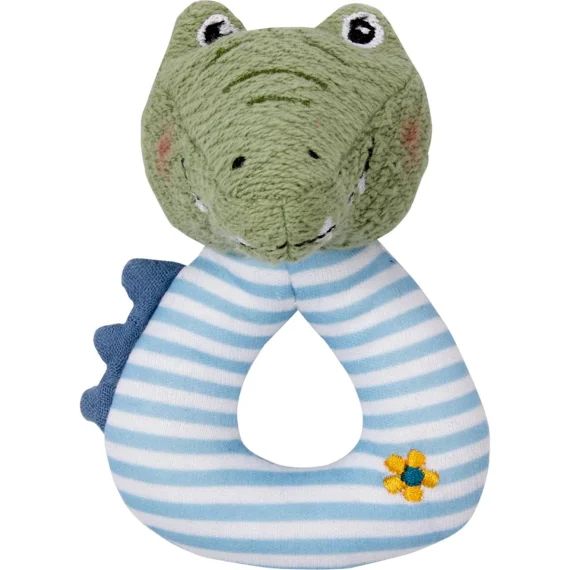 Hochet Anneau Crocodile Little Wonder Vert Et Bleu