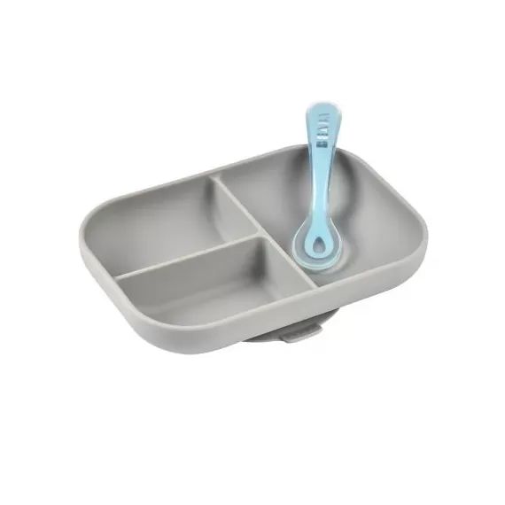 Coffret assiette à compartiments et cuillère
