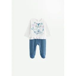 Pyjama Bébé En Velours Polarmoon Bleu