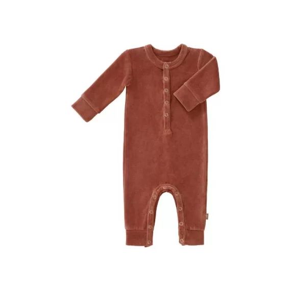 Pyjama en velours bio Copper (6-12 mois : 67 à 74 cm)