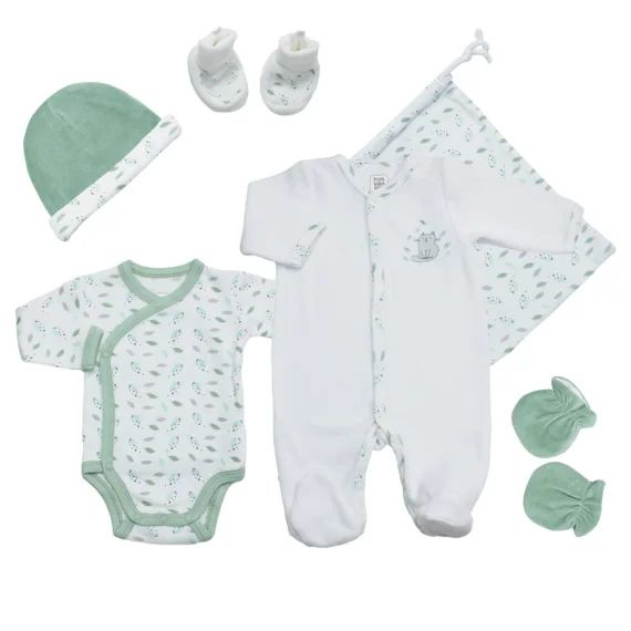 Trousseau Naissance Bébé Vert Sauge