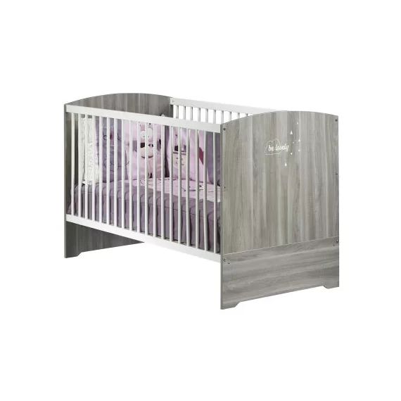 Lit bébé évolutif Little Big Bed Smile chêne silex (70 x 140 cm)