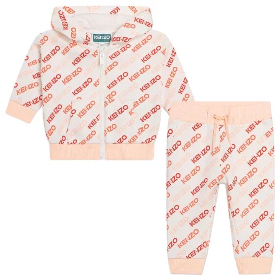 Ensemble de jogging en coton Fille Blanc