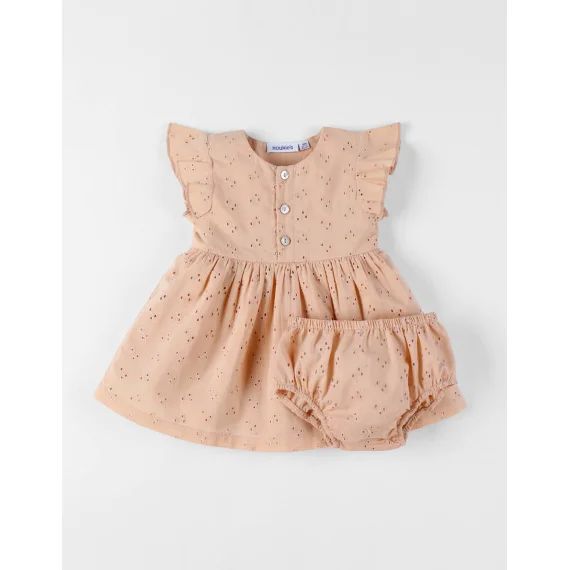 Robe Avec Bloomer Broderie Anglaise Beige