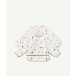 Lot de 2 bavoirs manches longues orange –  – Soldes