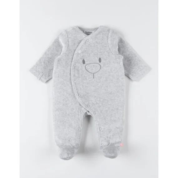 Pyjama Dos-bien En Velours Gris