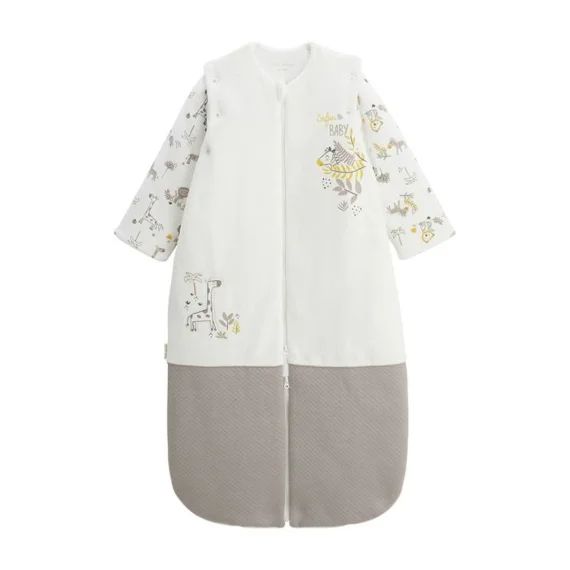Turbulette D&rsquo;hiver En Velours Avec Manches Amovibles Et Jambes Séparables Baby Safari Blanc