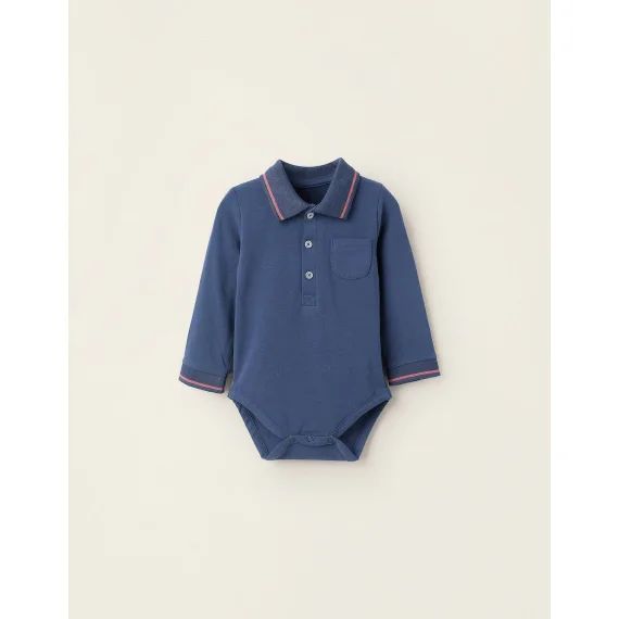 Body-polo Avec Poche Bleu