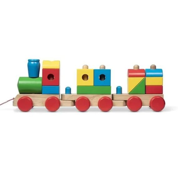 Train En Bois Géant – Melissa & Doug – Empilable – Multicolore – 24 Mois Et Plus – Mixte Rouge