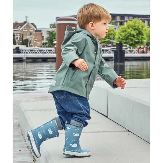 Ciré kaki imperméable bébé mixte à capuche