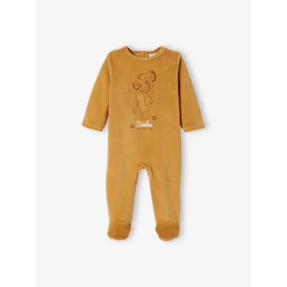 Dors-bien bébé garçon Disney® Le Roi Lion en velours jaune fonce uni avec decor