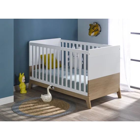Lit Bébé Évolutif Archipel Blanc & Chêne