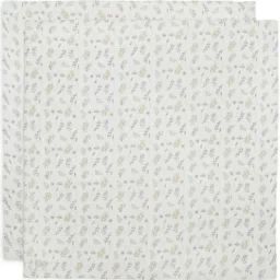 Lot de 2 maxi langes en coton Wild Flowers (115 x 115 cm)