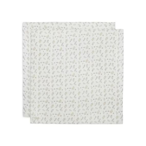 Lot de 2 maxi langes en coton Wild Flowers (115 x 115 cm)
