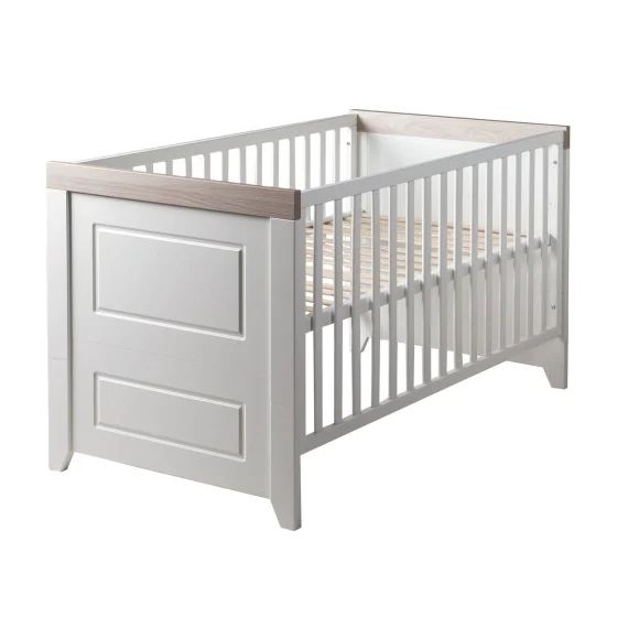 Lit Bébé Évolutif Convertible En Lit Junior Felicia Blanc Cassé / Luna Elm