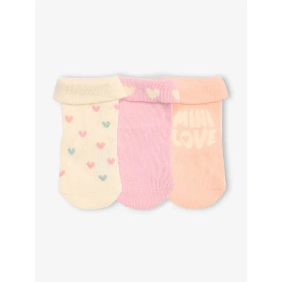 Lot de 3 paires de chaussettes Bébé love écru