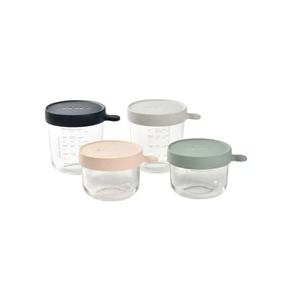 Coffret 4 pots de conservation en verre (150 ml et 250 ml)