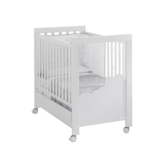 Lit bébé évolutif Dolce Luce relax plus blanc avec éclairage LED (60 x 120 cm)