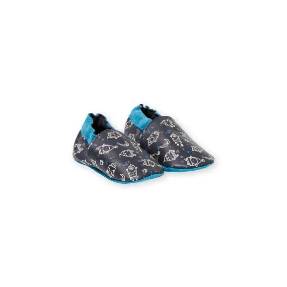 Chaussons Bleu Marine Et Bleu Clair Bébé Garçon