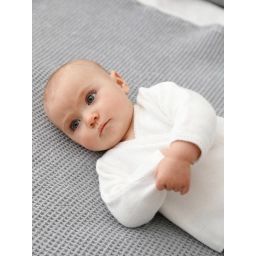 Brassière bébé en coton et laine ivoire