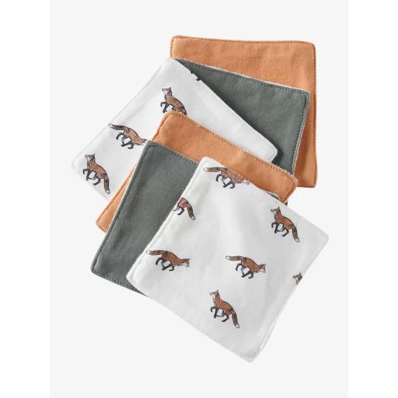 Lot de 6 lingettes lavables vanille
