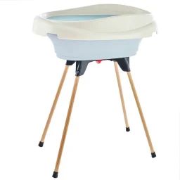 Pack Plan À Langer Et Baignoire Vasco Fleur Bleue