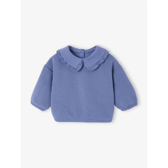 Sweat naissance effet denim bleu