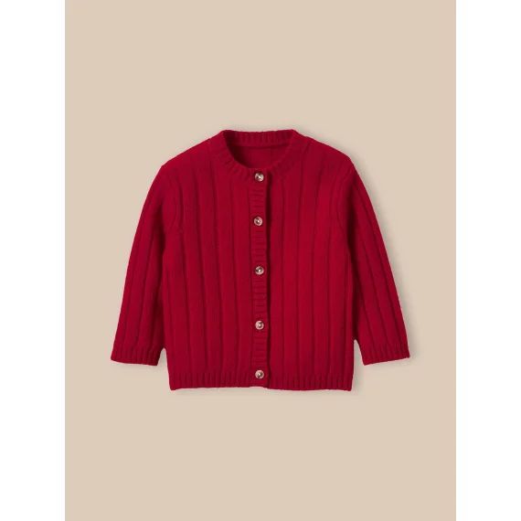 Gilet En Pure Laine Mérinos Rouge