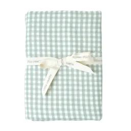 Maxi-lange bébé coton bio* vichy Olive
