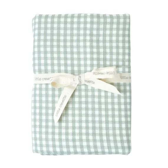Maxi-lange bébé coton bio* vichy Olive