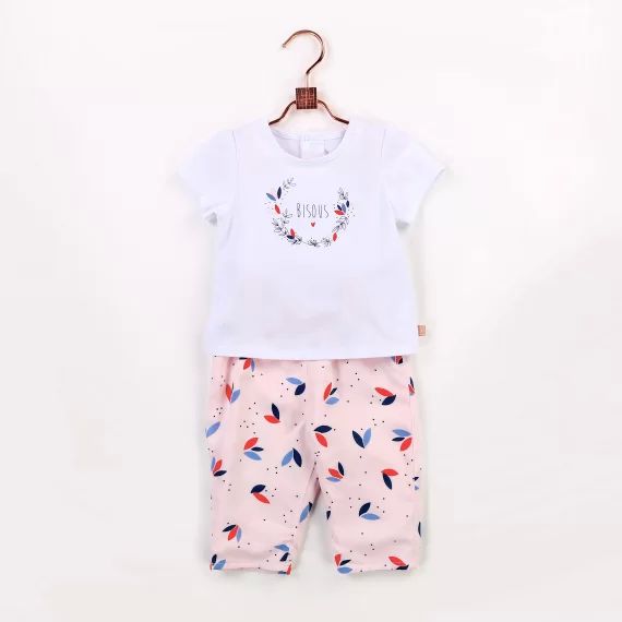 T-shirt à manches courtes Fille Blanc