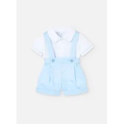 Ensemble Chemise Et Short À Bretelles Bleu