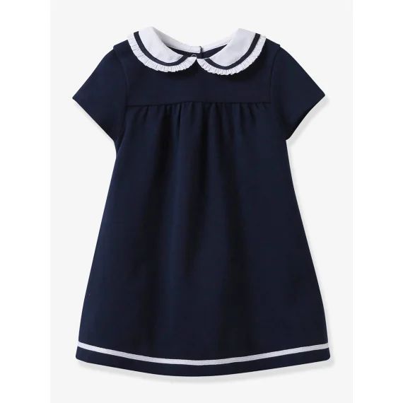 Robe bébé en piqué de coton – coton bio CYRILLUS marine