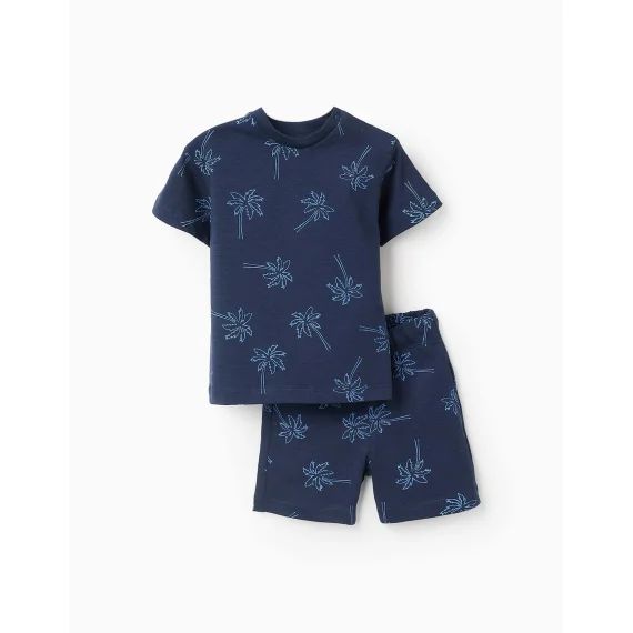 Ensemble T-shirt + Short Bleu Foncé