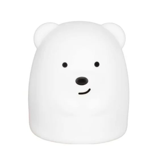 Veilleuse Ourson – ULYSSE – Silicone Haute Qualité – 3 Modes et 8 Couleurs blanc