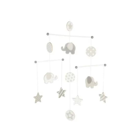 Mobile bébé – GOKI – Mobile éléphants et étoiles – Blanc – Mixte – Dès la naissance blanc