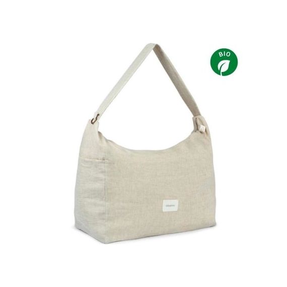 Sac à poussette Lin français greige