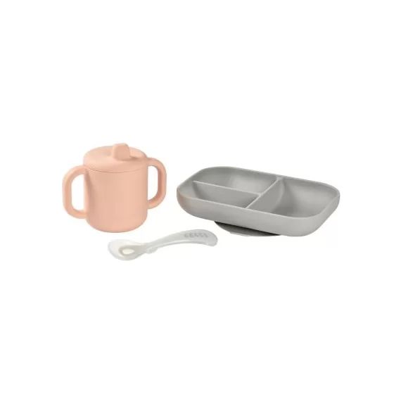 Coffret d&rsquo;apprentissage en silicone pink (3 pièces)
