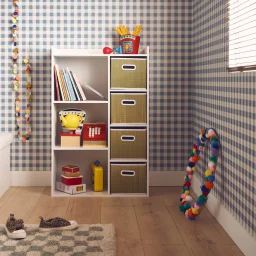 Meuble Rangement Enfant 4 Paniers Fibre Végétale Camille Naturel