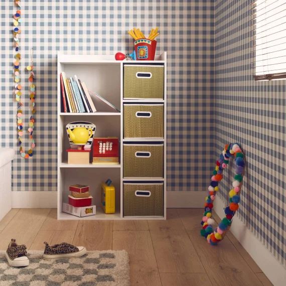 Meuble Rangement Enfant 4 Paniers Fibre Végétale Camille Naturel