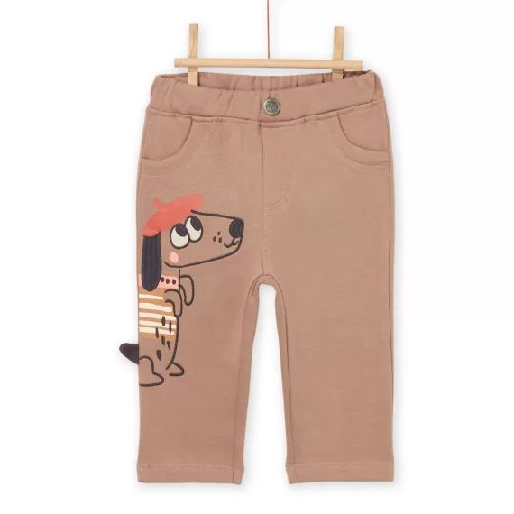 Pantalon En Molleton Gratté – Marron