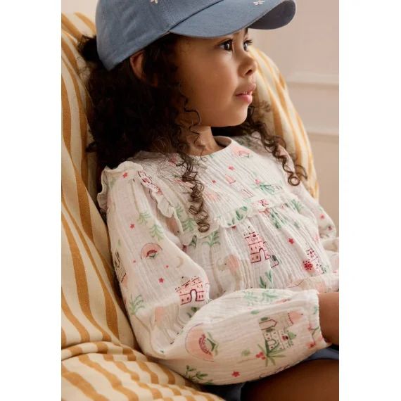 Blouse Bébé En Gaze De Coton Arya Ecru