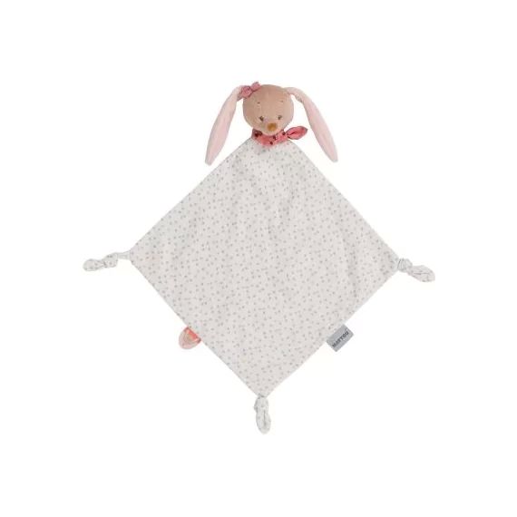 Maxi doudou attache sucette Pauline le lapin (65 x 35 cm)