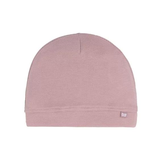 Bonnet en coton Pure vieux rose (0-3 mois)
