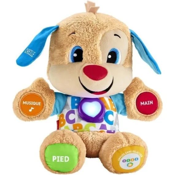 Fisher-Price – Nouveau Puppy Interactif – Peluche interactive – 6 mois et + marron
