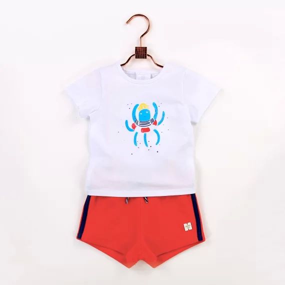 T-shirt à manches courtes Garçon Blanc