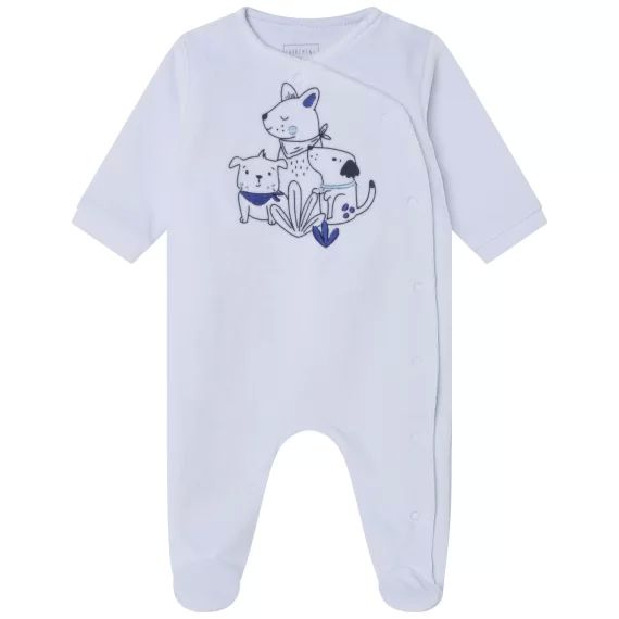 Pyjama en velours Garçon Bleu