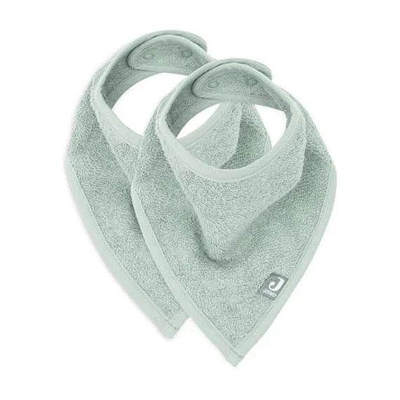 Lots De 2 Bavoirs Bandana En Coton Vert Clair