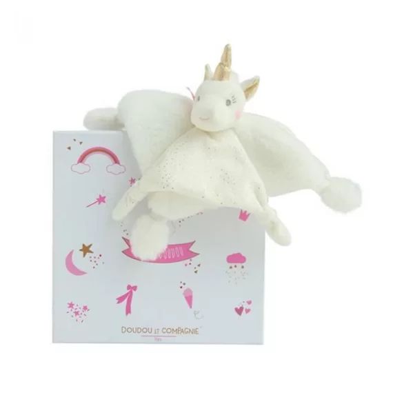 Doudou I Love mon doudou : Licorne or 22 cm aille Unique Coloris Unique blanc
