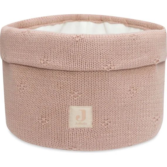 Panier De Rangement Cosy Knit En Coton Rose